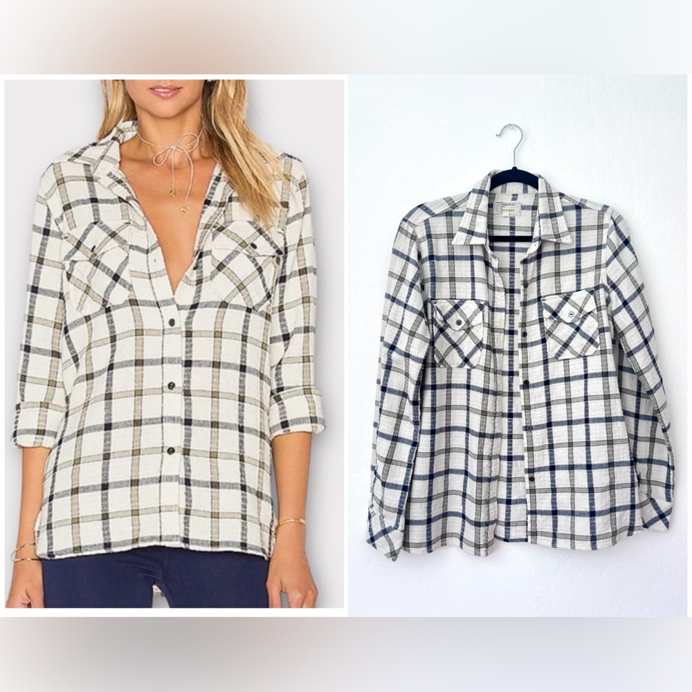 Current/Elliot Plaid Button Down Shirt